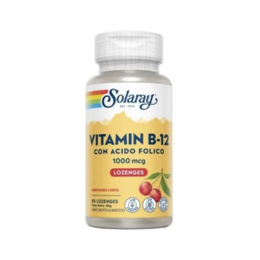 Solaray Vitamina B 12 1000 mcg con Acido Folico