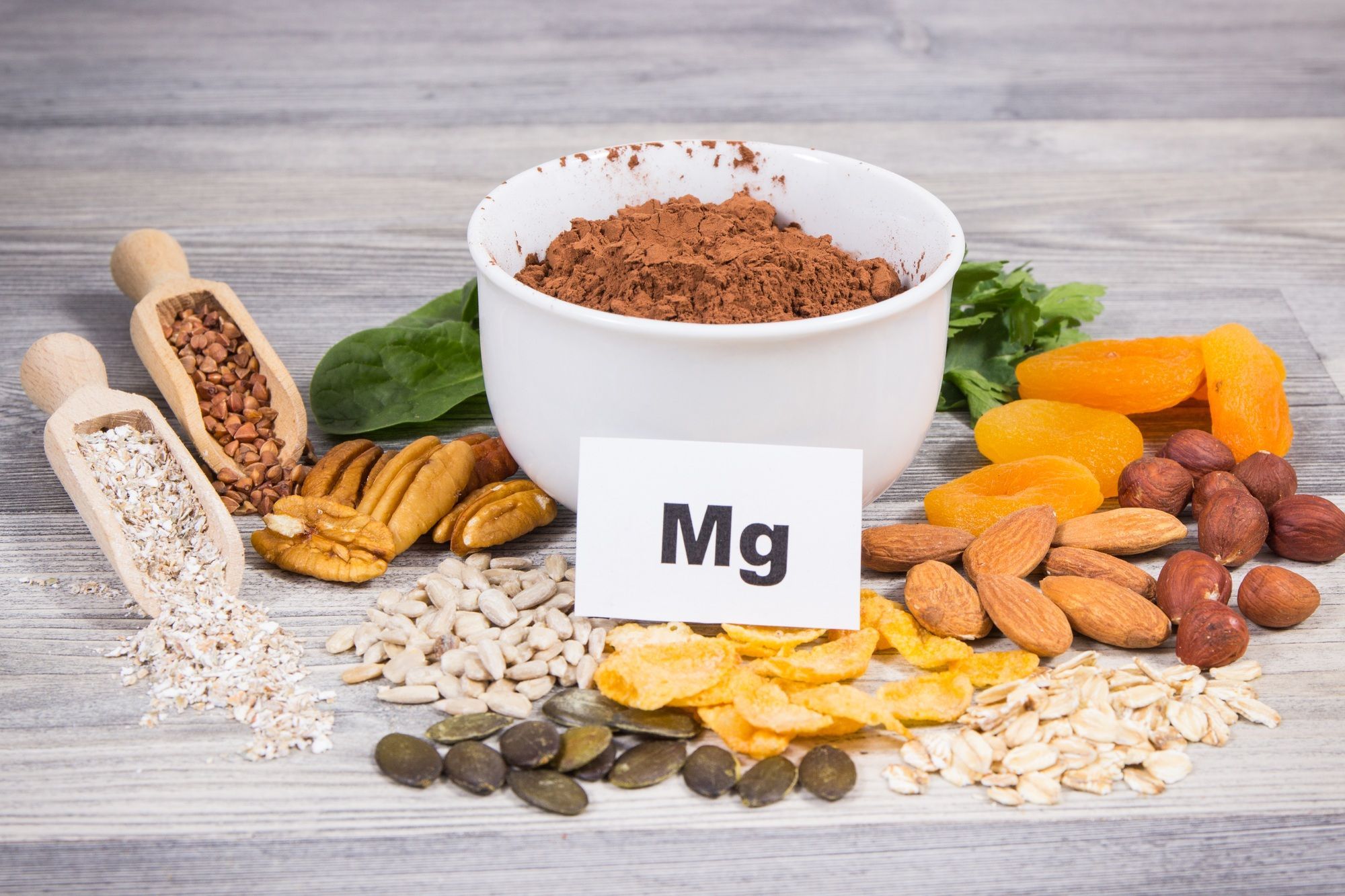 Healthy food as source natural magnesium, fiber and other vitamins and minerals