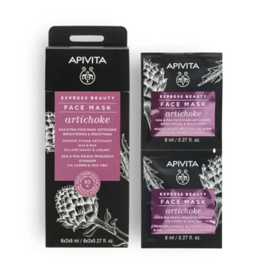 Apivita Mascarilla Facial Iluminadora y Retexturizante con Alcachofa