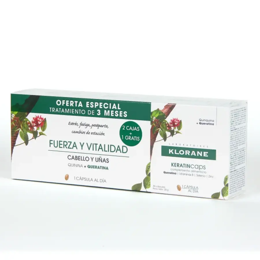 Klorane keratincaps fuerza y vitalidad