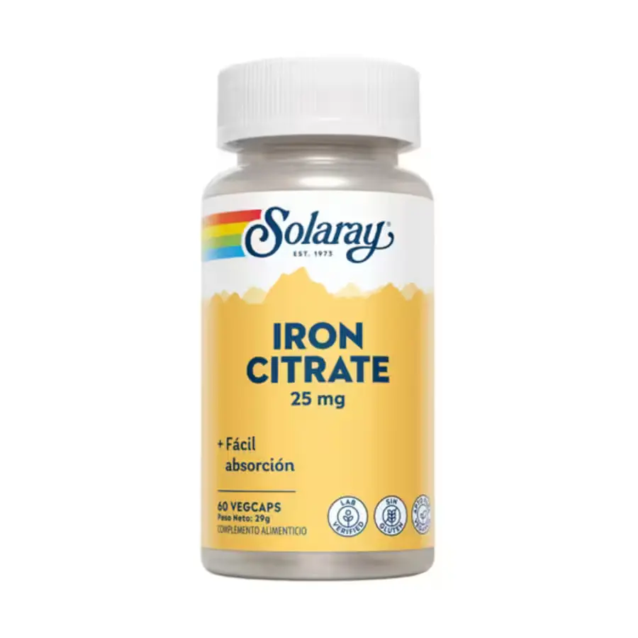 Solaray Iron Citrate Hierro 25 mg